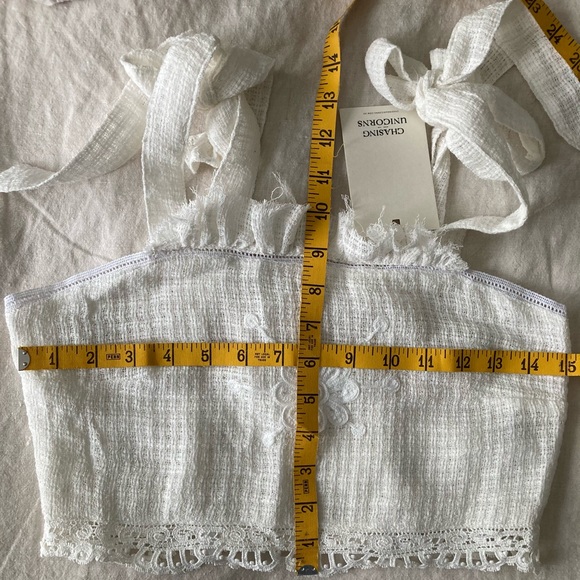 SOLD💫 Chasing Unicorns Precious Angel Embroidered Cropped Camisole sz S - Picture 13 of 15